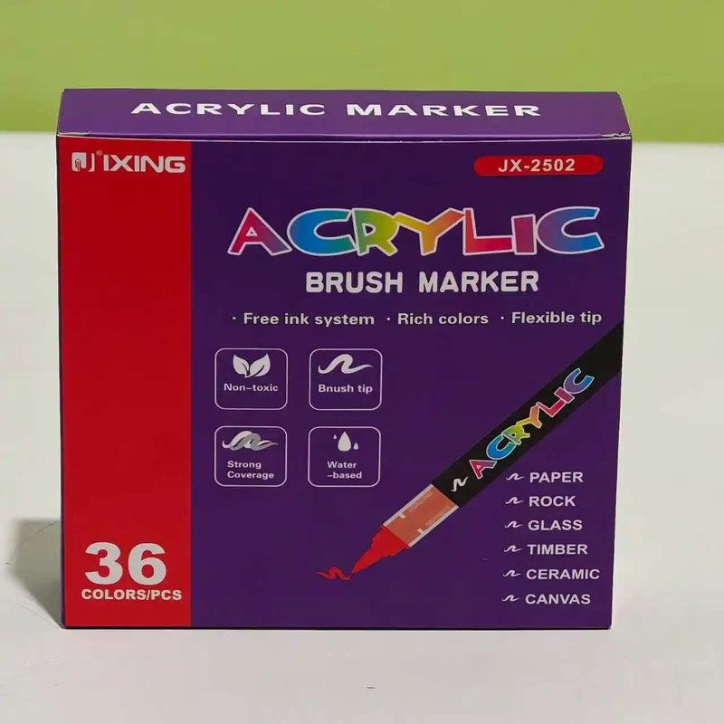 Rotuladores de pintura acrílica con puntas de pincel