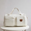Charming Bear Embroidery Diaper Bag for Modern Parents