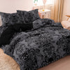 Gothic Skull Print Duvet Cover Set with Pillowcases - Soft Polyester Bedding for Adults