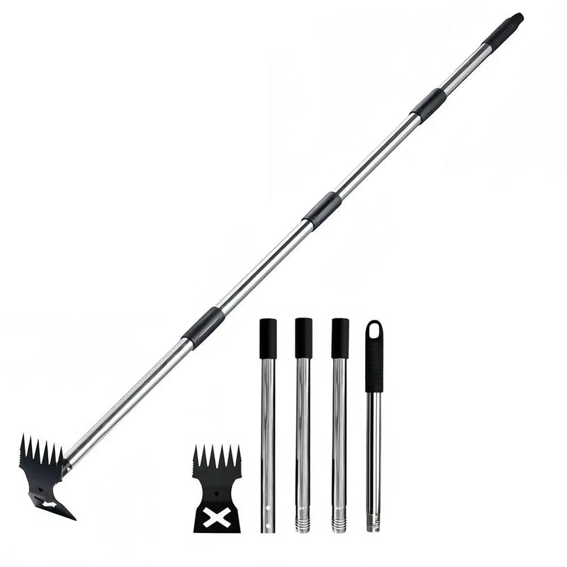 2-in-1 Long Handle Garden Hoe & Weed Rake