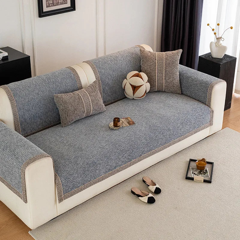 Chenille Non-Slip Sofa Cover for Pets and Everyday Comfort
