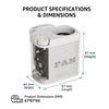 Portable 360° Clip-On Fan with Digital Display