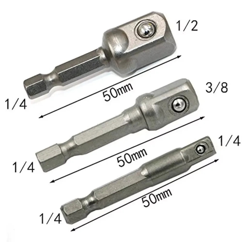 Socket Wrench Adapter & Reducer Kit (1/4" to 1/2" Drive)
