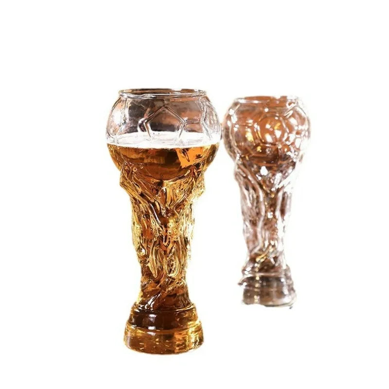 Trophy-Shaped Glass Beer Mug