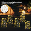 String lights made of high-quality lamp beads illuminating a nighttime outdoor scene with tents