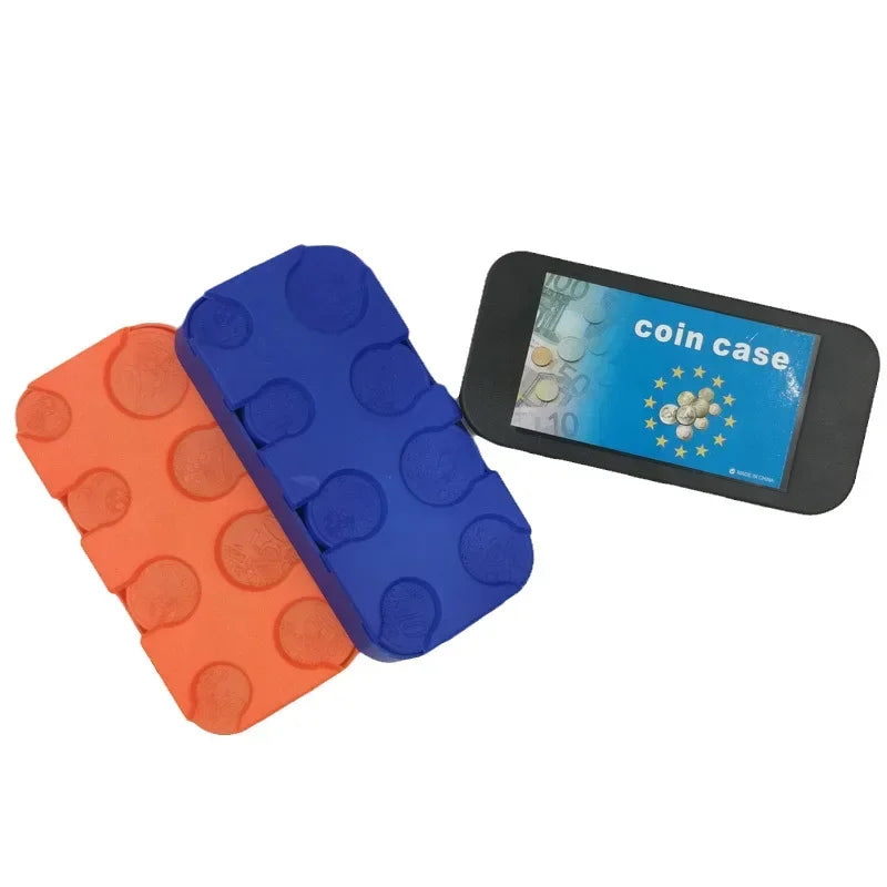 Compact Euro Coin Organizer with Quick-Access Dispenser