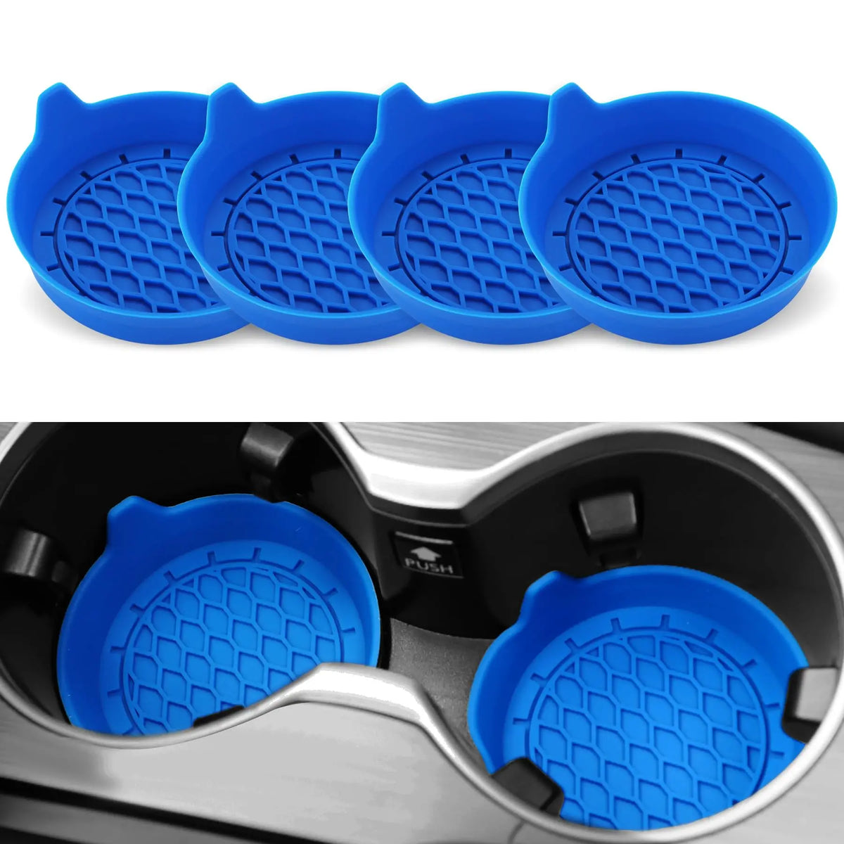 Non-Slip Silicone Car Cup Holder Coasters