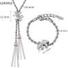 Ensemble de bijoux en chaîne torsadée avec cristaux