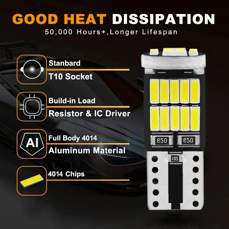 T10 W5W LED Innenraum-Lampen für Autos – 10er-Pack