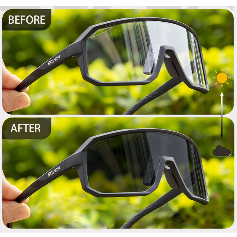 Photochrome Radsonnenbrille mit UV400-Schutz