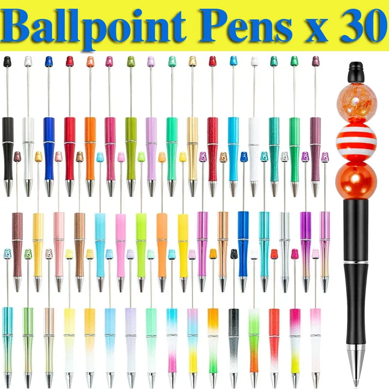 Creative Beaded Ballpoint Pens — DIY Printable Set