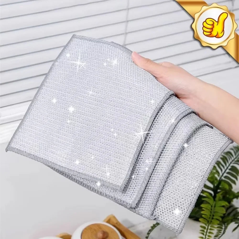 Double-Sided Steel Wire Cleaning Cloths for Kitchen