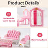 Kawaii Pink Dollhouse Kitchen Furniture Play Set