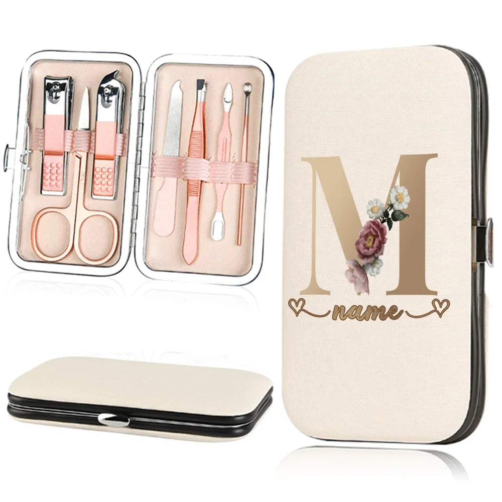 Portable Stainless Steel Manicure & Pedicure Set with Organizer Case