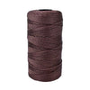 A spool of dark brown ice cotton silk thread for knitting and crochet.
