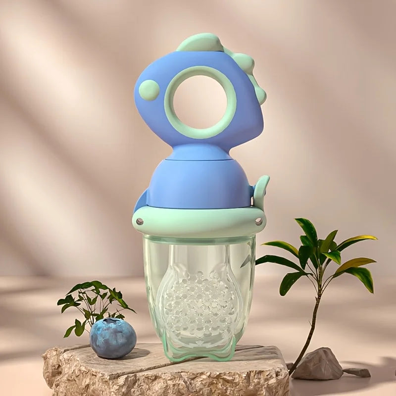 Dinosaur Push-Type Silicone Fruit Feeder for Babies & Toddlers