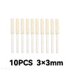 Ten pieces of beige wool felt polishing wheels with 3mm shanks.