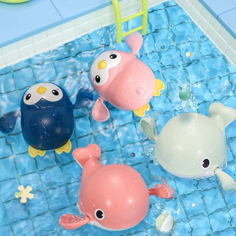 Wind-Up Swimming Animal Bath Toys for Toddlers