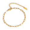 Gold-Plated Stainless Steel Link Bracelet