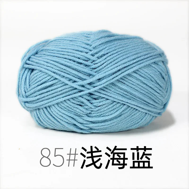 4-Ply Soft Cotton Blend Yarn for Knitting and Crochet