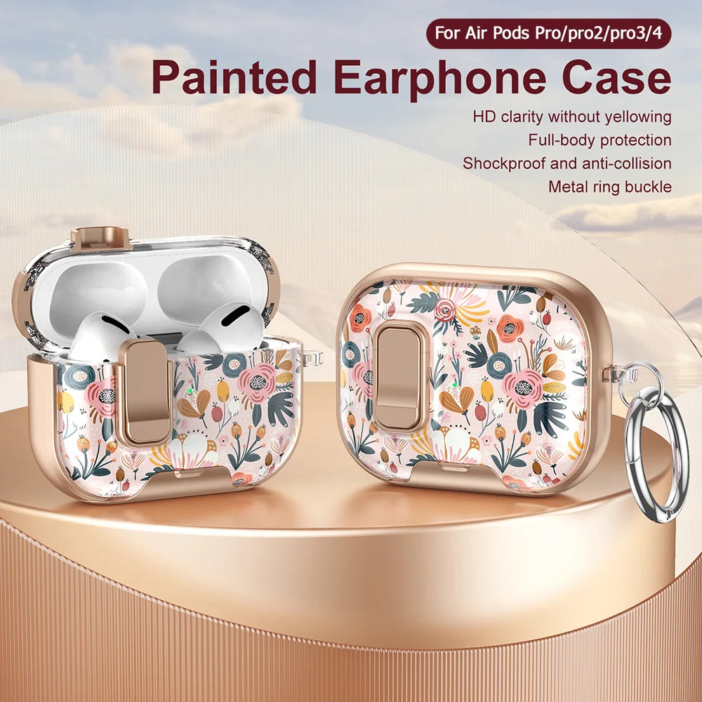 Silicone AirPods Case with Phone Stand and Security Lock