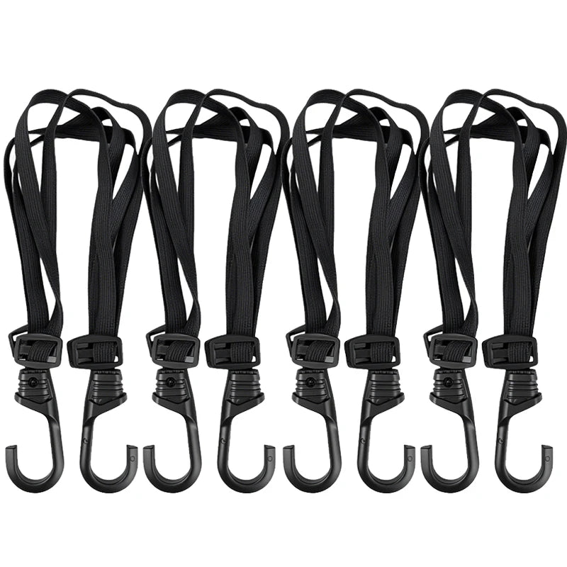 Heavy-Duty Motorcycle Luggage Strap with Elastic Helmet Net