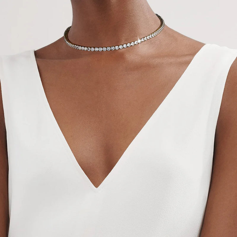 Iced-Out Tennis Choker Necklace