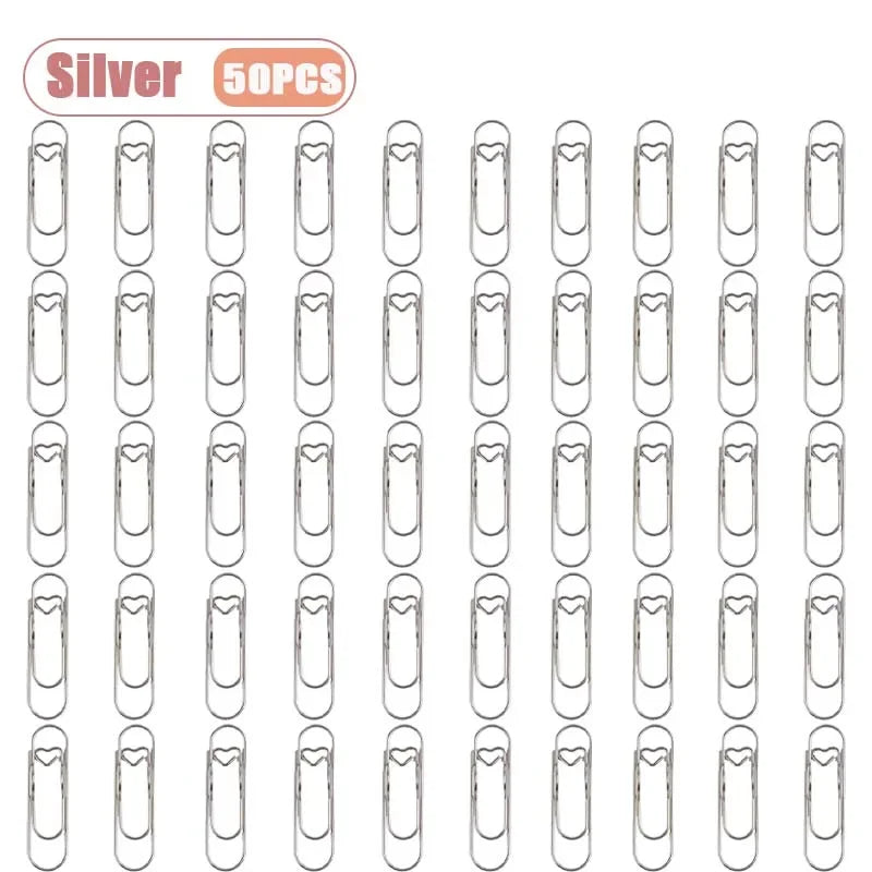 Heart-Shaped Metal Pen Clips for Notebooks and Journals