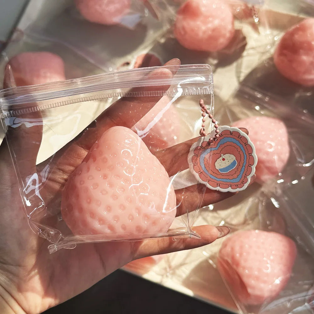 Juguete Anti-Estrés Squishy de Fresa Suave