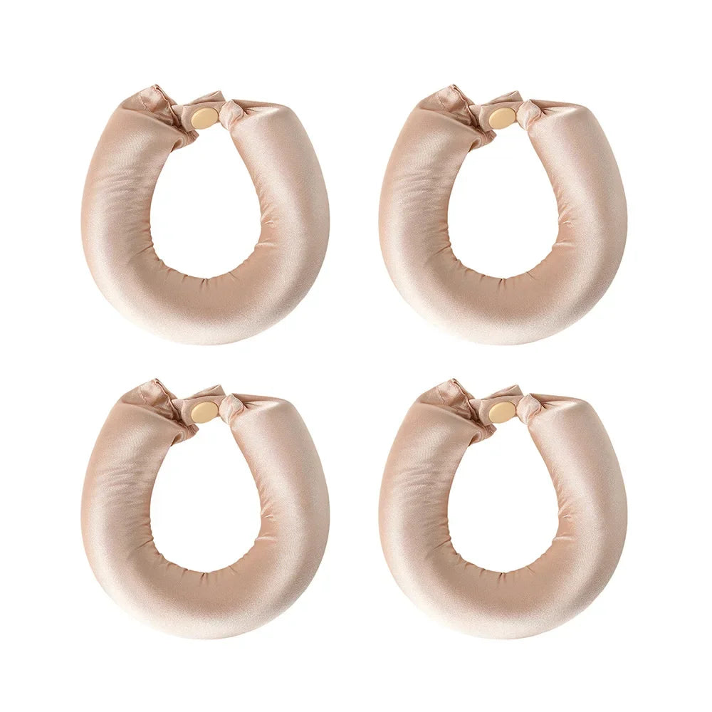 Heatless Satin Hair Curlers for Overnight Styling