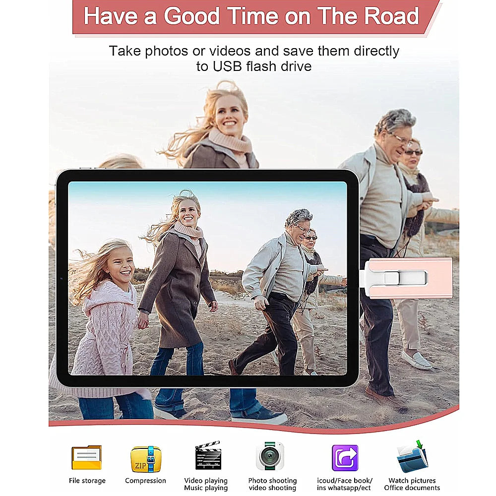 4-in-1 USB 3.0 Flash Drive for iPhone, iPad, and More