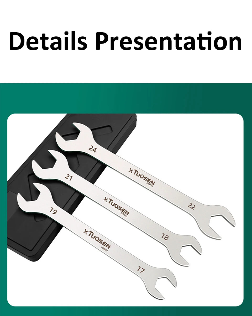 Ultra-Thin Dual-End Open Wrench for Tight Spaces