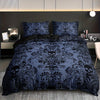 Gothic Skull & Damask Comforter Cover Set