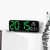 A black LED digital wall clock displaying the time 20:15 and a temperature of 26 degrees Celsius.