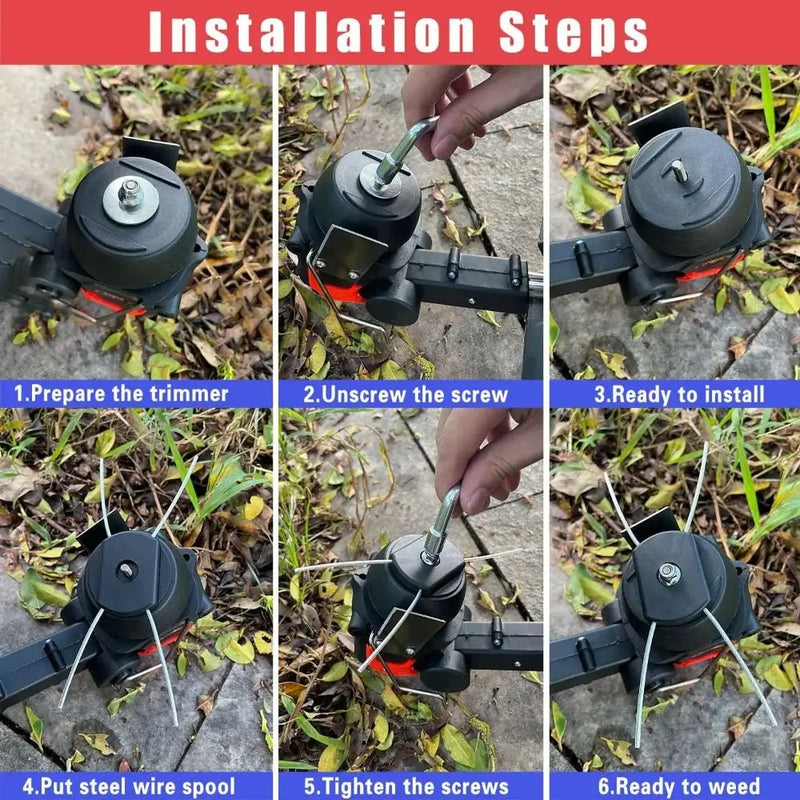 Steel-Core Nylon String Trimmer Head