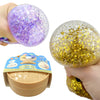 Gold Glitter Dumpling Squishy Stress Relief Toy