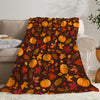 Vibrant Gradient Fleece Throw Blanket with Artistic Portraits