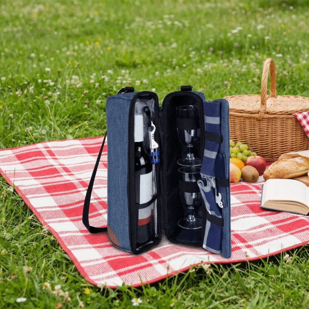 Insulated Wine Cooler Bag for 2 Bottles