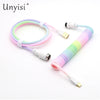 Handcrafted Coiled USB-A to Type-C Cable for Mechanical Keyboards