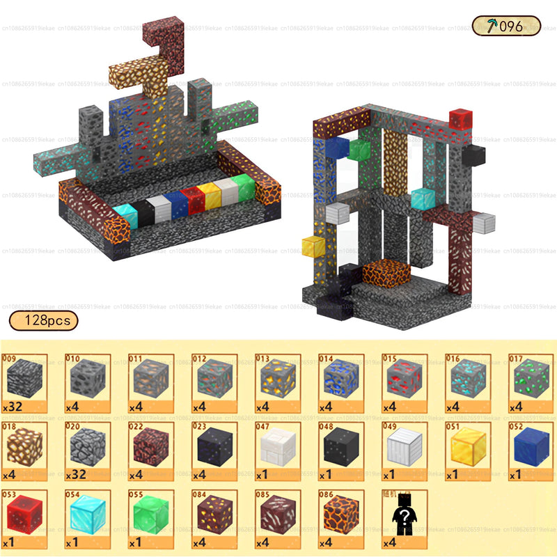 Magnetic Building Blocks Mine World Cube Set