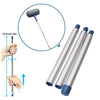 A set of eight self-priming paint rollers and a tool for wall painting, shown with a measurement guide.