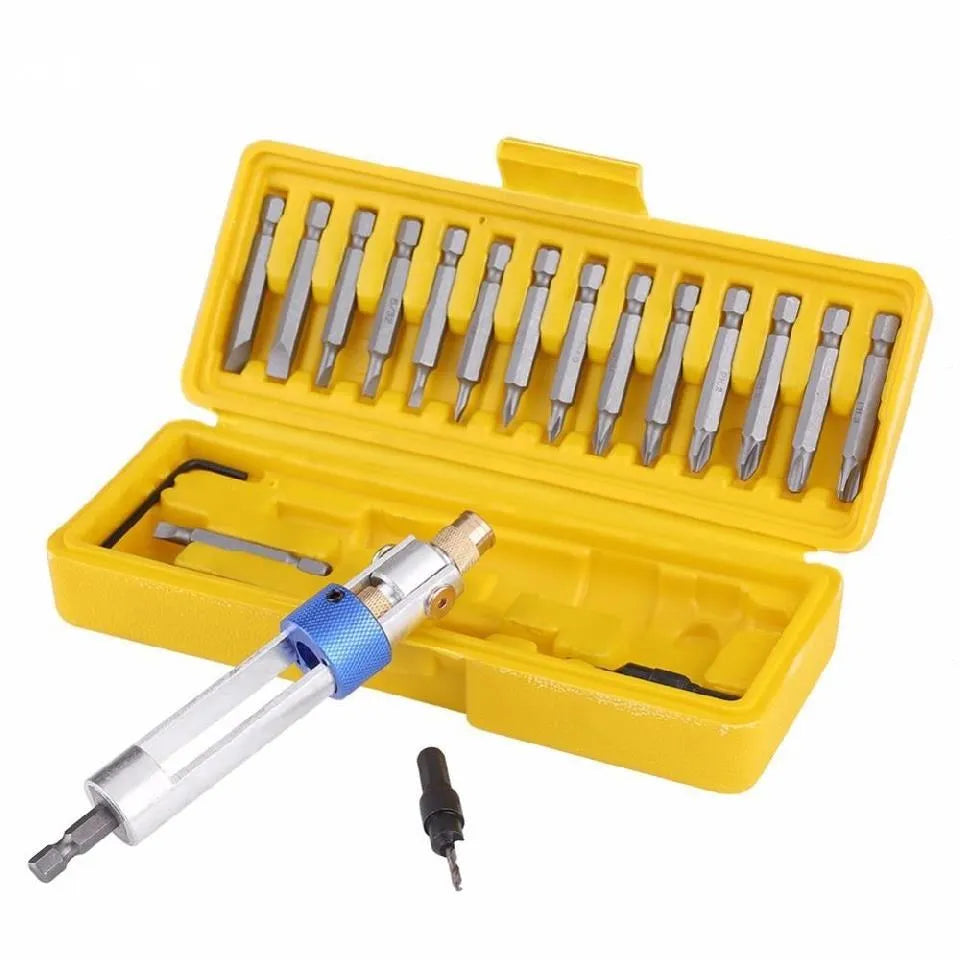 20-Piece Countersink Drill Bit and Screwdriver Bit Set with Quick-Change Adapter