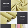 Close-up view of a set of yellow and pink lint-free microfiber cleaning cloths showing their texture and folding ability