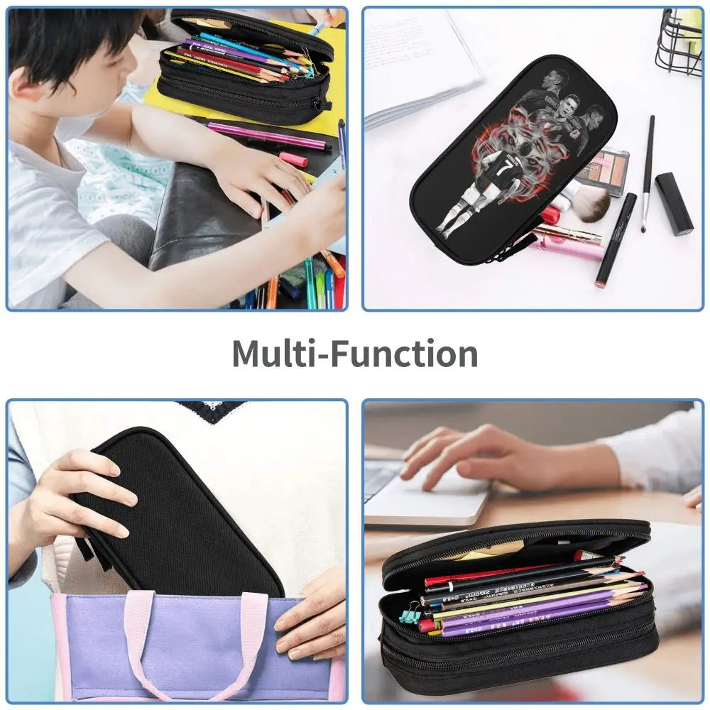 Soccer Star Pen Case – Large-Capacity Pencil Pouch