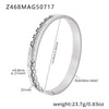 Openable Gold-Plated Zircon Bangle Bracelet