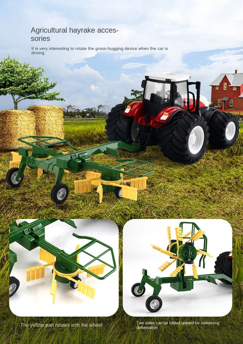 Remote-Controlled Farm Tractor Toy with Realistic Engineering Details