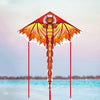 Vibrant 140cm Dragon Kite for Adults with 100m Line