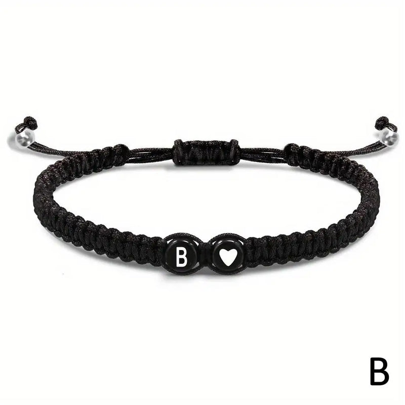 Personalized Alphabet Heart Bracelet
