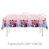 Pink K-Pop themed tablecloth measuring 180x108cm decorated with colorful idols
