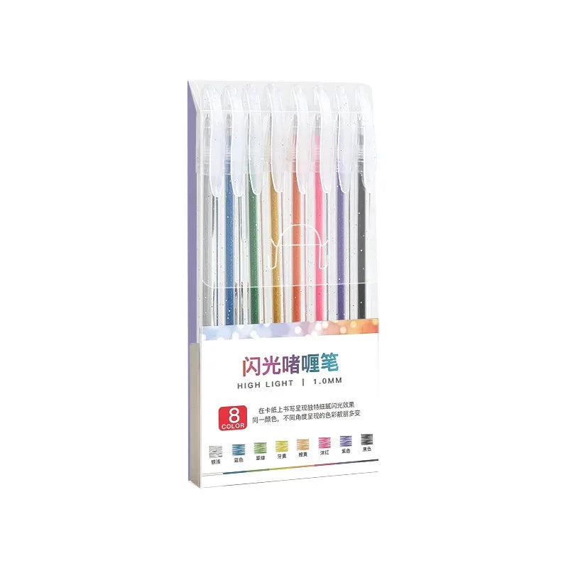 Set de Stylos Gel Brillants - Retractable et Action à Clic